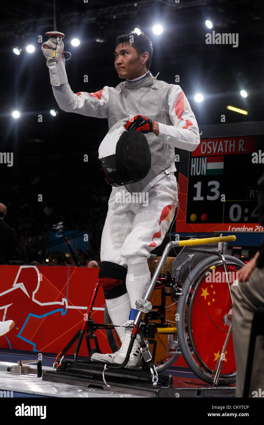 04.09.2012 London, England. CHEN Yijun (CHN) celebrates victory over ...
