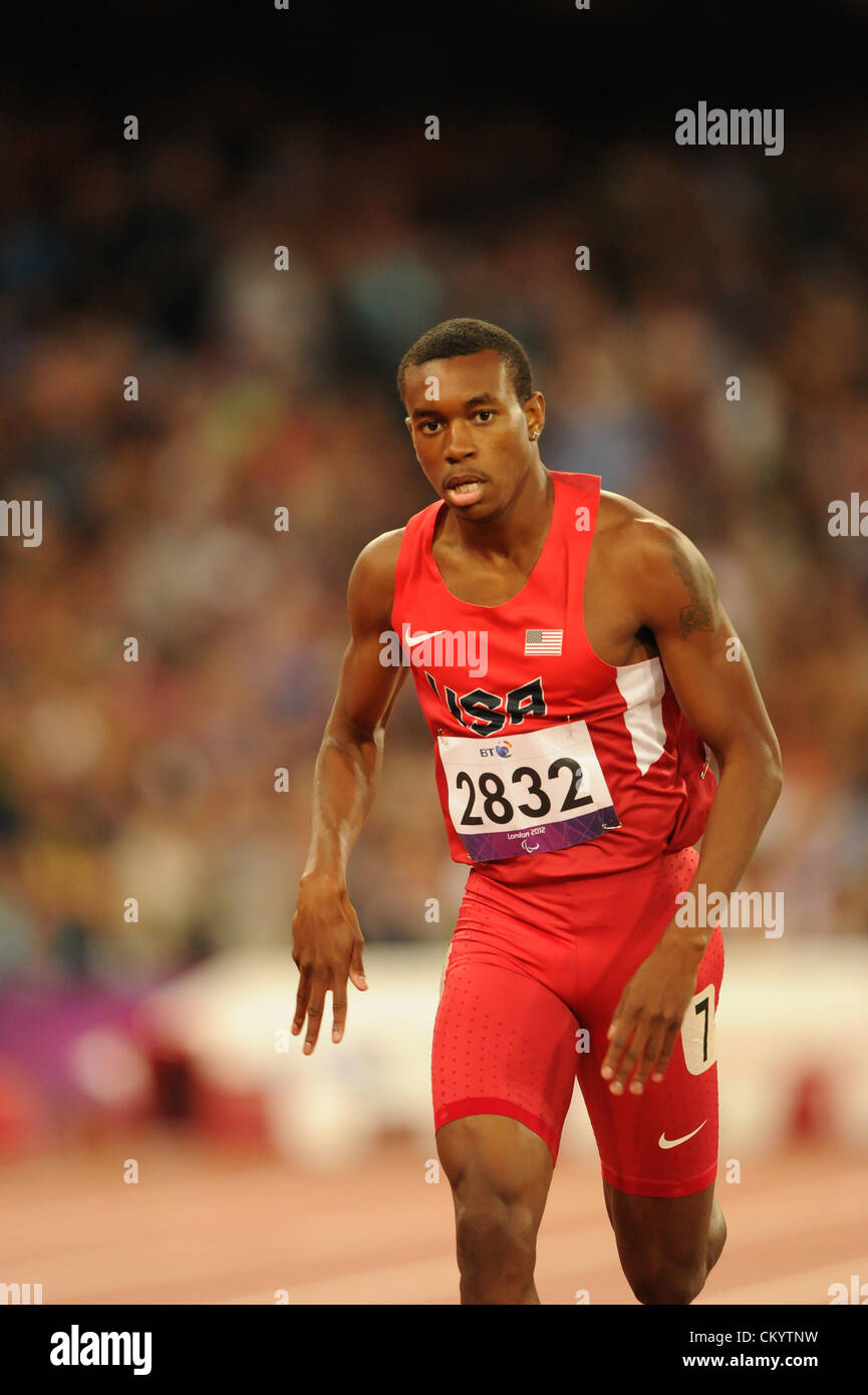 04.09.2012 London, England. Olympic Stadium. Men's 1500m T20 Final. Michael Murray (USA) in action during Day 6 of the Paralympics from the Olympic Stadium. Stock Photo