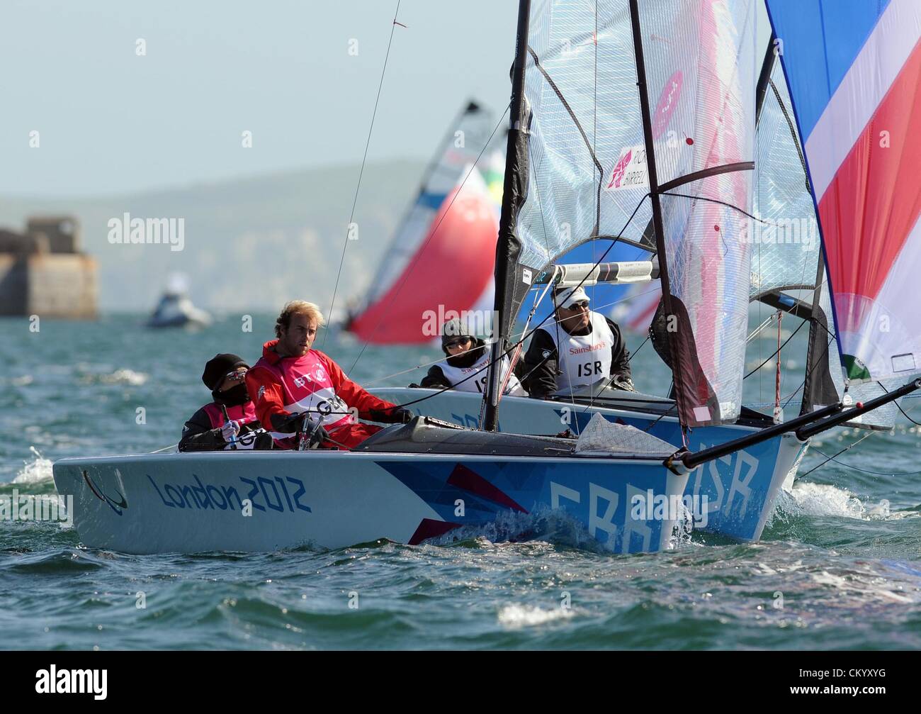 London 2012 Paralympics Sailing Skud 18 race Niki Birrell and