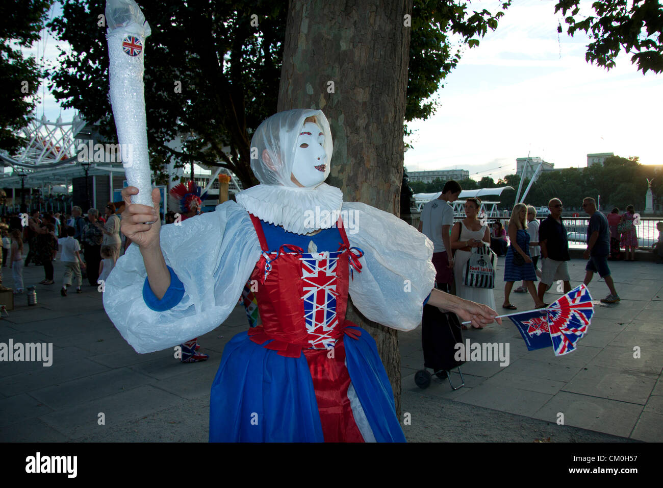 8th September 2012. London UK.  The Thames Festival  is an end of summer festival with a programme of entertainment on the South bank of the river Thames Stock Photo