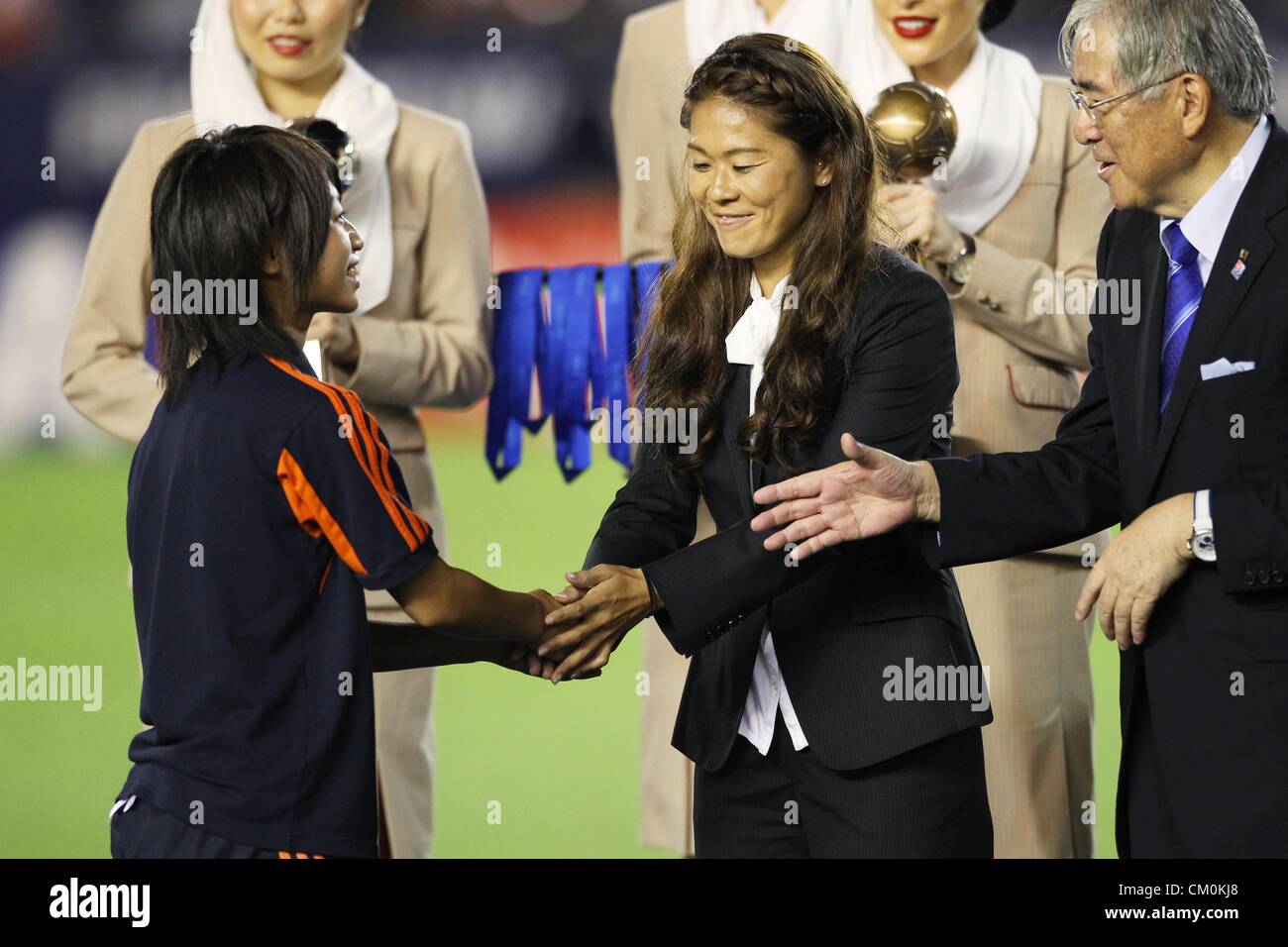 (L to R) Yoko Tanaka (JPN), Homare Sawa (JPN), SEPTEMBER 8, 2012 ...