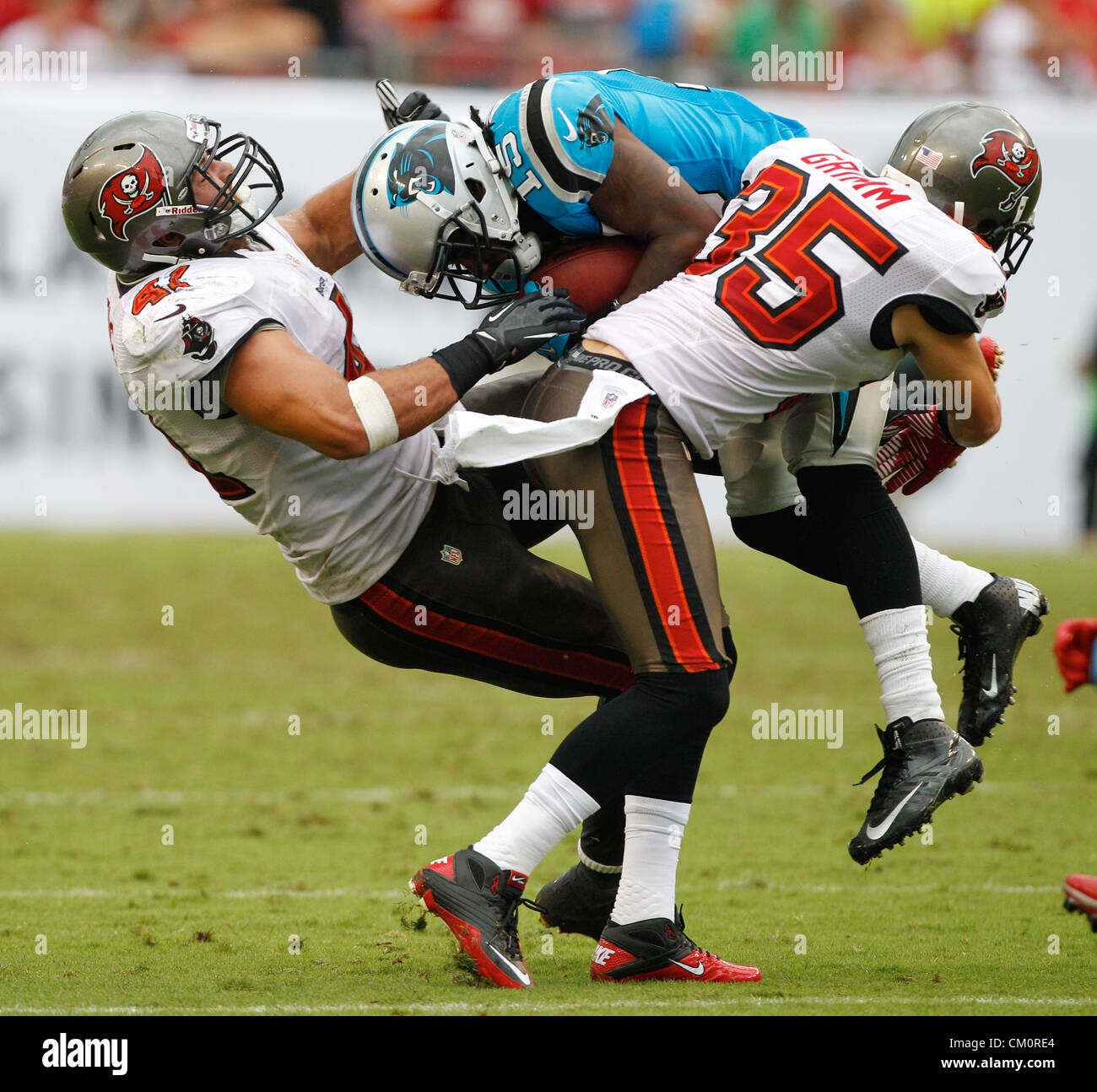 Tampa Bay Buccaneers fullback Erik Lorig (44) runs for yardage during the  first half of an NFL football game against the Jacksonville Jaguars in  Jacksonville, Fla., Sunday, Dec. 11, 2011. (AP Photo/Phelan