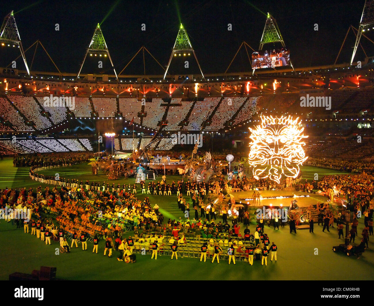 London, UK, 9th Sep 2012. London 2012 Paralympic games closing ceremony. Stock Photo