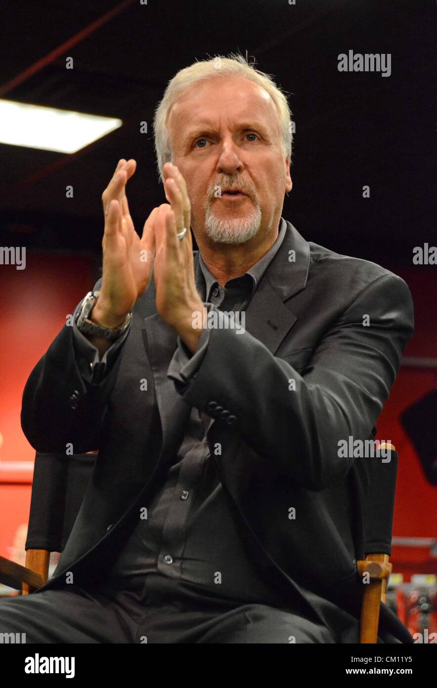New York, USA. 10th September 2012. James Cameron at instore