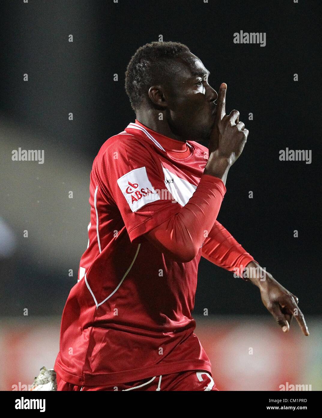 DURBAN, SOUTH AFRICA SEPTEMBER 14,Dove Wome celebrates his equalizer