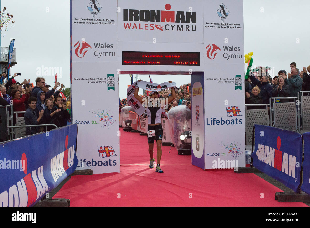 Ironman wales 2012 french athlete triathlete tenby pembrokeshire hires