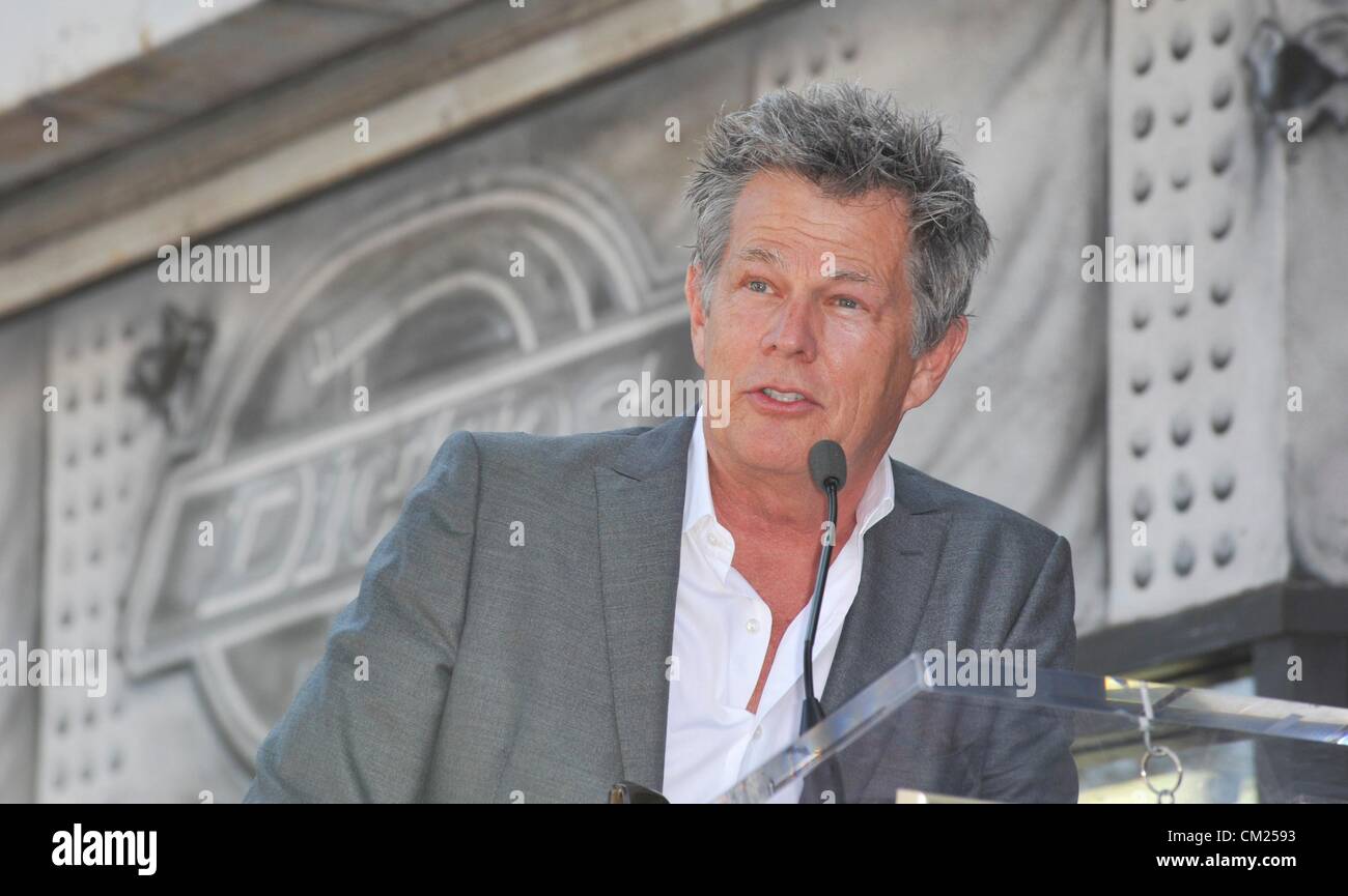 David Foster at the induction ceremony for Star on the Hollywood Walk of Fame for Rascal Flatts, Hollywood Boulevard, Los Angeles, CA, USA. September 17, 2012.  Stock Photo