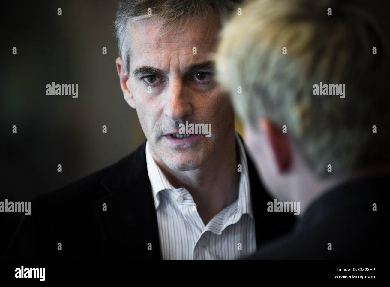 Oslo, Norway. 18/09/2012. Minister of foreign affairs in Norway Jonas Gahr Store. Stock Photo