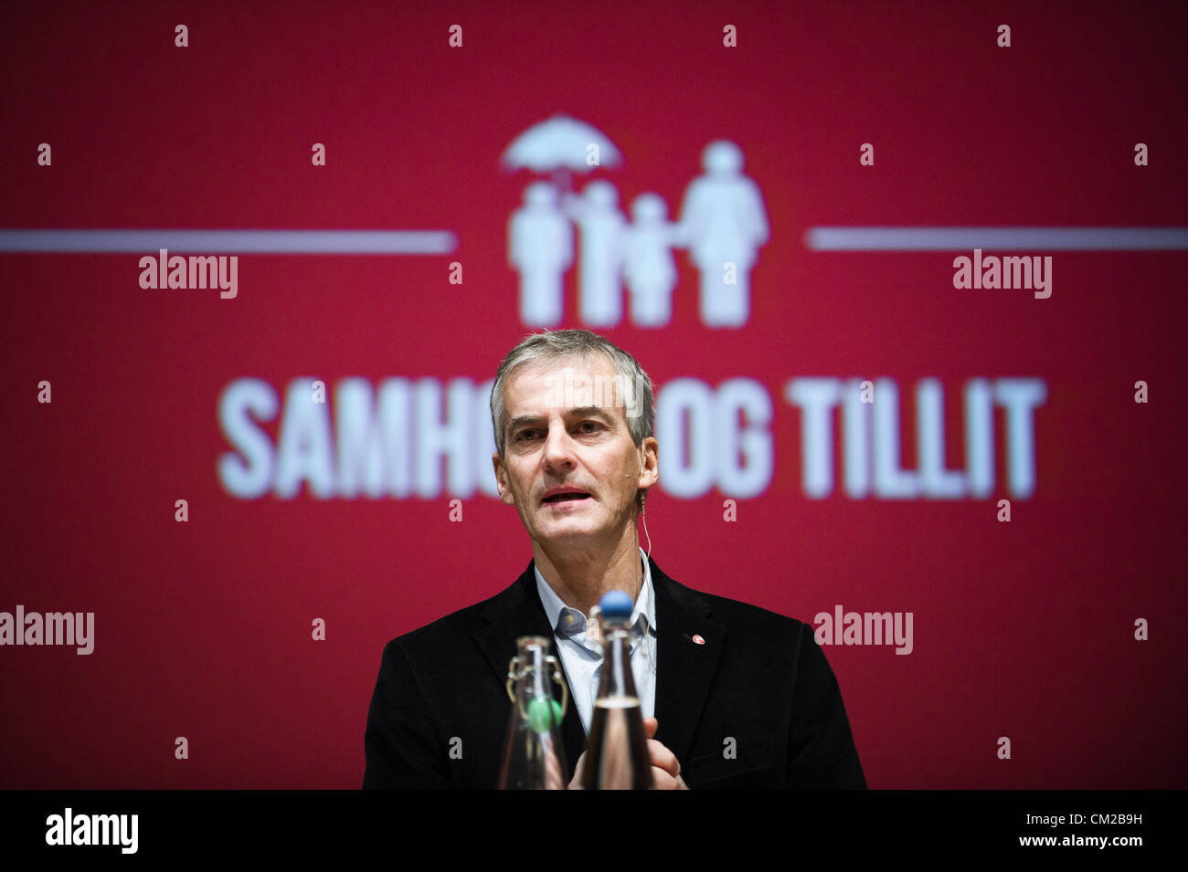 Oslo, Norway. 19/09/2012. Norwegian Minister of foreign affairs  Jonas Gahr Store during the Labour Party conference in Oslo. Stock Photo