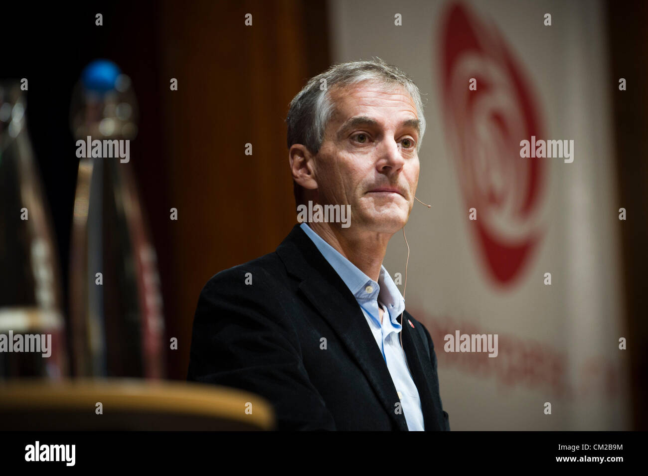 Oslo, Norway. 19/09/2012. Norwegian Minister of foreign affairs  Jonas Gahr Store during the Labour Party conference in Oslo. Stock Photo