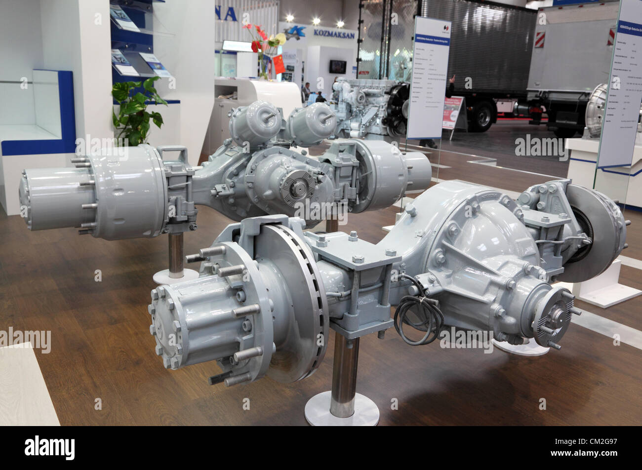 New Truck Rear Axle from Weichai Power at the International Motor Show for Commercial Vehicles Stock Photo