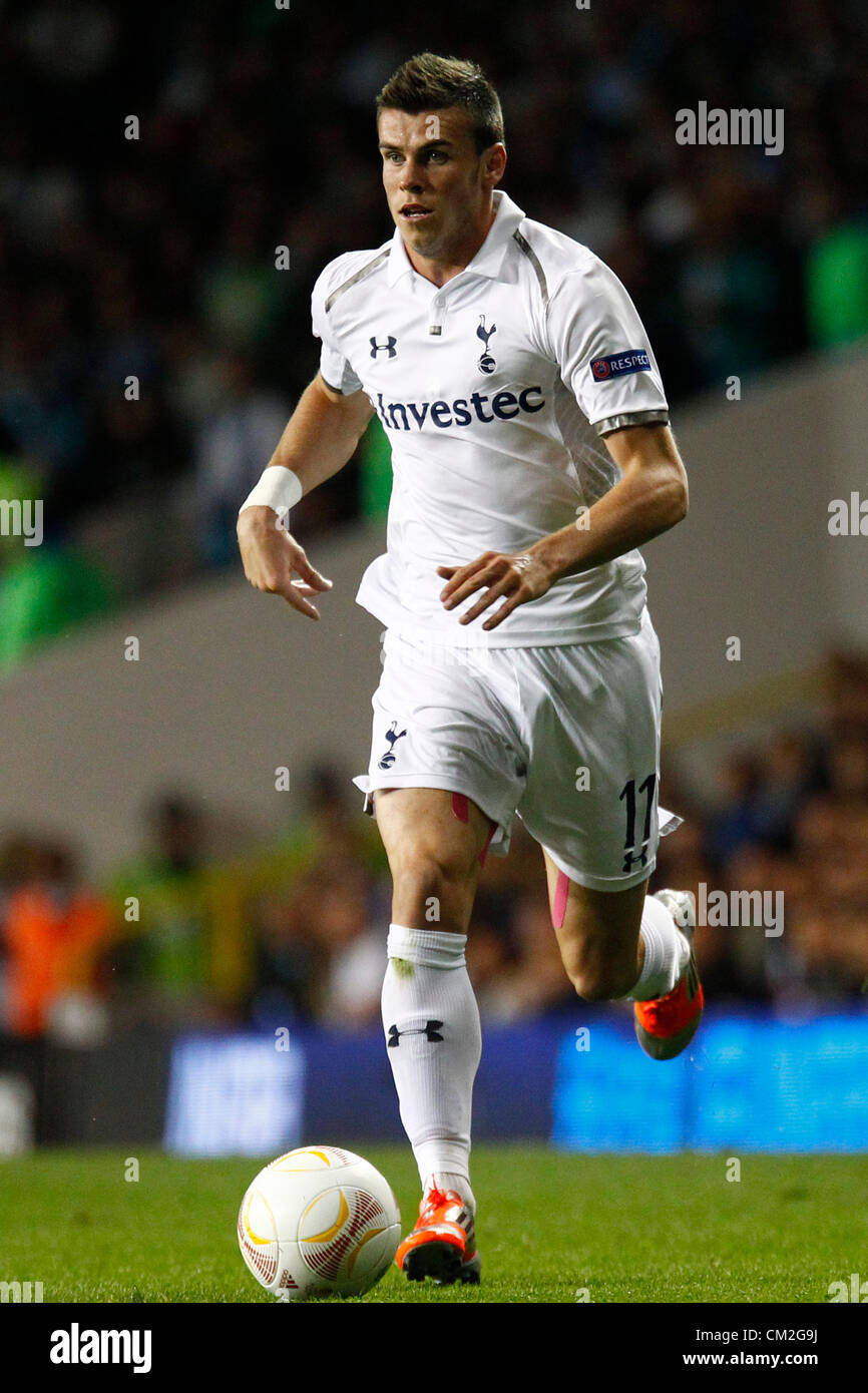 20th Sept 2012 London, England, Tottenham's Welsh midfielder Gareth ...