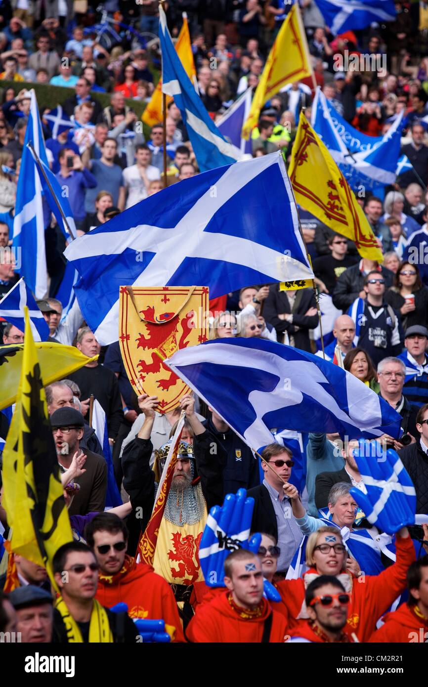 Scottish Independence Demonstration Stock Photo