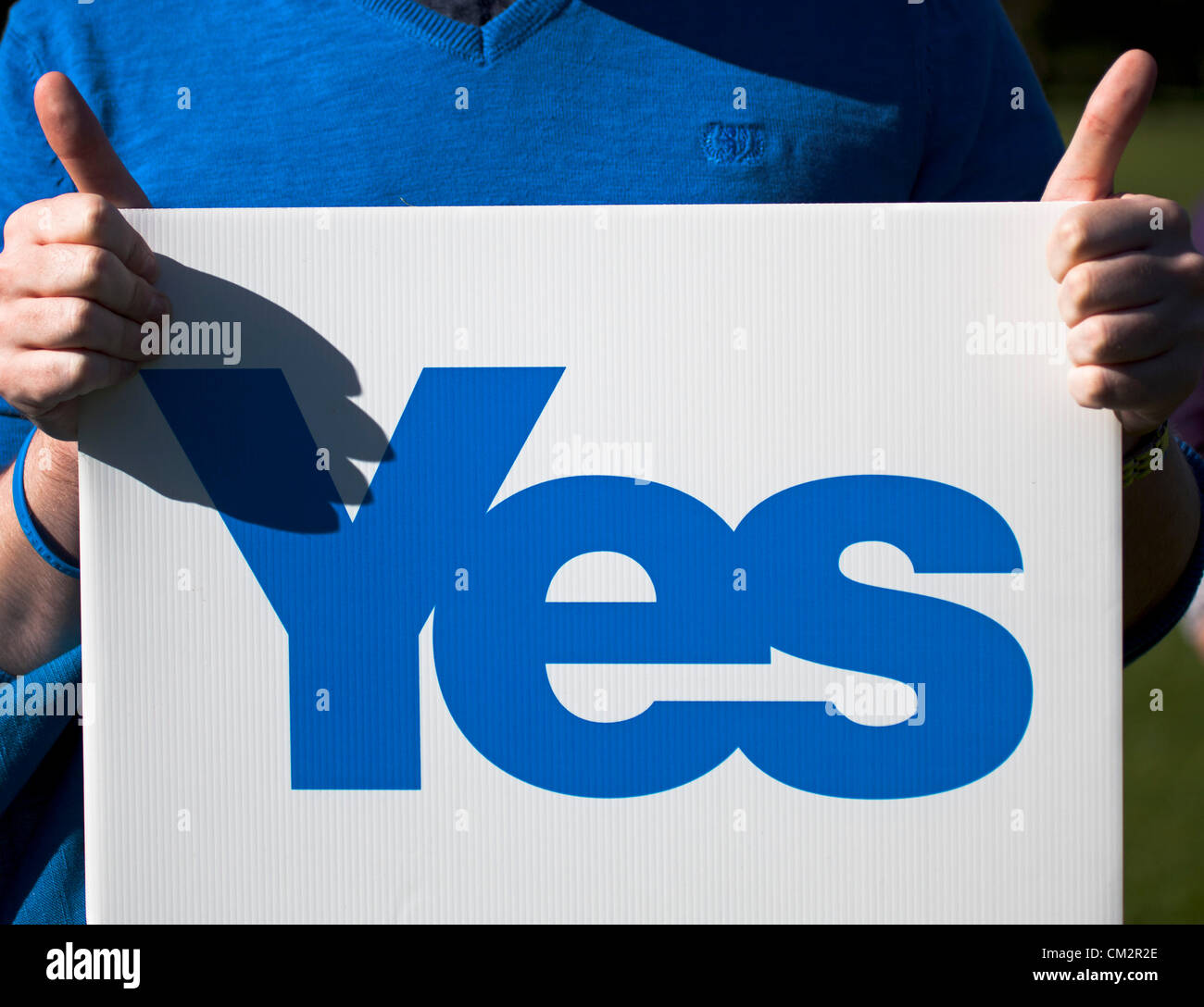 22 September 2012, Edinburgh, UK. an estimated five thousand people took part in an event in Edinburgh aimed at  demonstrating support for independence. The rally was staged under the banner Independence for Scotland and is not part of the official Yes Scotland campaign. Stock Photo