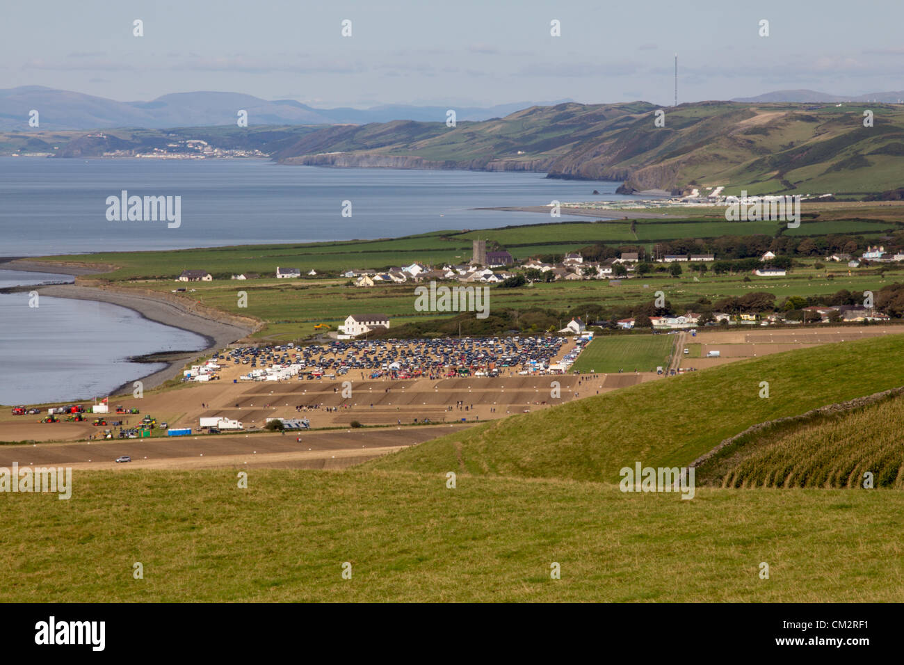 Cardigan Bay. Looking down at the site of the 53rd All Wales Ploughing