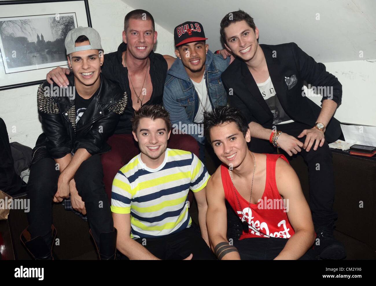 Thomas Augusto, Dougie Meyer, Joey Diggs Jr., Eric Secharia, Colton Rudloff, Anthony Ladao in attendance for Midnight Red in Concert at SPLASH, SPLASH, New York, NY September 22, 2012. Photo By: Derek Storm/Everett Collection Stock Photo