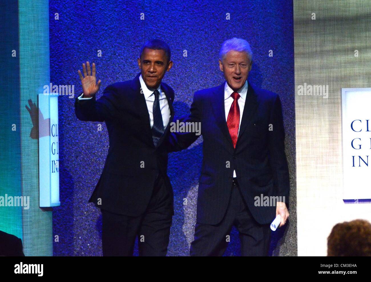 Barack obama bill clinton in attendance clinton global initiative