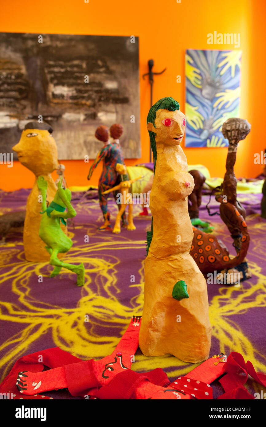Exhibition 'A House to Die in' by Bjarne Melgaard, at the Institute of Contemporary Arts, London, England, UK Stock Photo