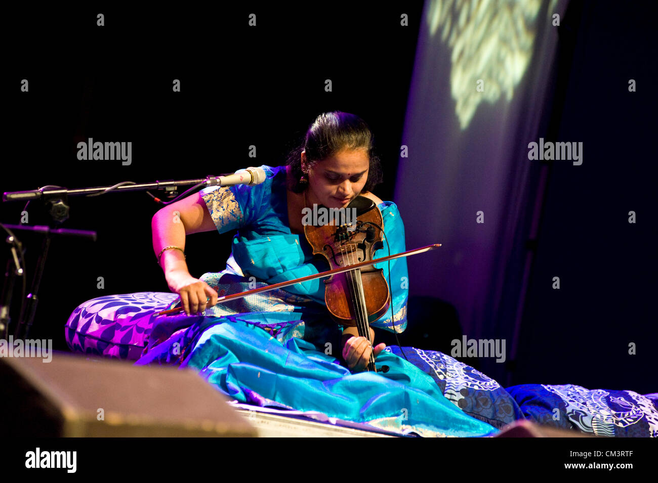 September 27, 2012 - The fifth day of the week-long festival was a three-hour-long potpourri of oriental sounds and styles. Jyostna Srikanth played Indian-style violin. Stock Photo