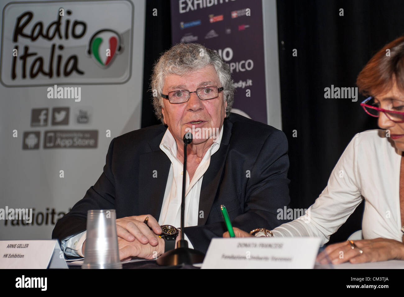 Italy Torino Palaisozaki the author of the exhibits Arnie Geller at the press conference of the exhibition The Human Body Exhibition September 28, 2012 at 12 am ; The exhibition opens to the public on 29 September 2012 and ending January 13, 2013 Stock Photo