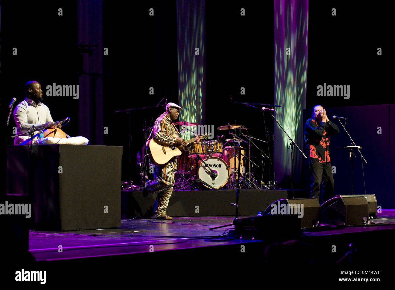 September 29, 2012 - The final concert of the week-long world music festival, largest one in Central Europe, focused on African artists. Boubacar Traoré is said to be the oldest artist in Mali still performing on stage. Stock Photo