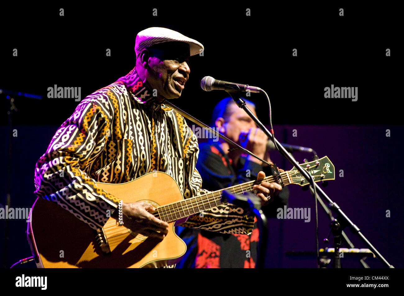 September 29, 2012 - The final concert of the week-long world music festival, largest one in Central Europe, focused on African artists. Boubacar Traoré is said to be the oldest artist in Mali still performing on stage. Stock Photo