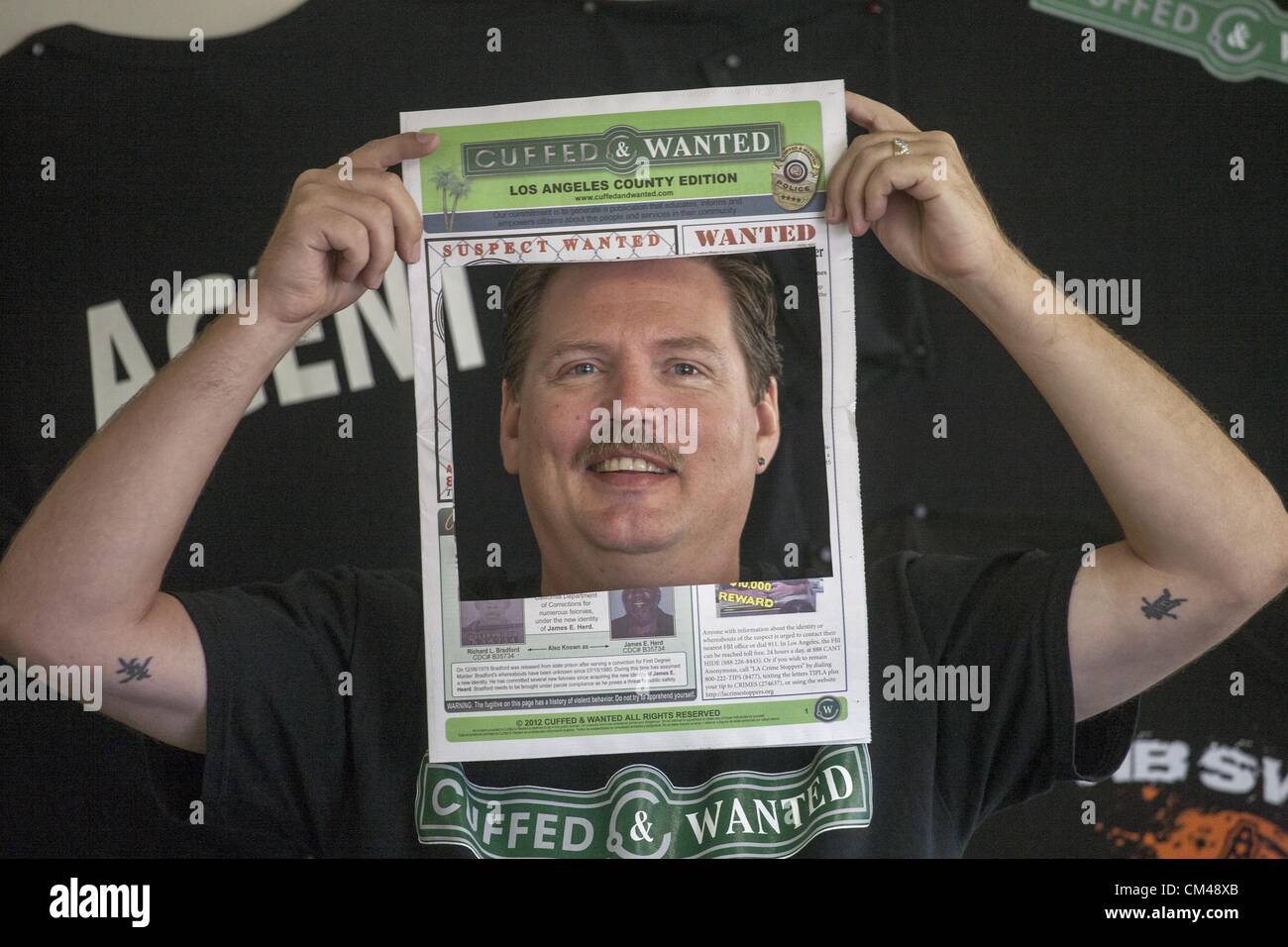 Sept. 5, 2012 Temple City, CA, USA Don Abernathy, the founder of a newspaper called Cuffed