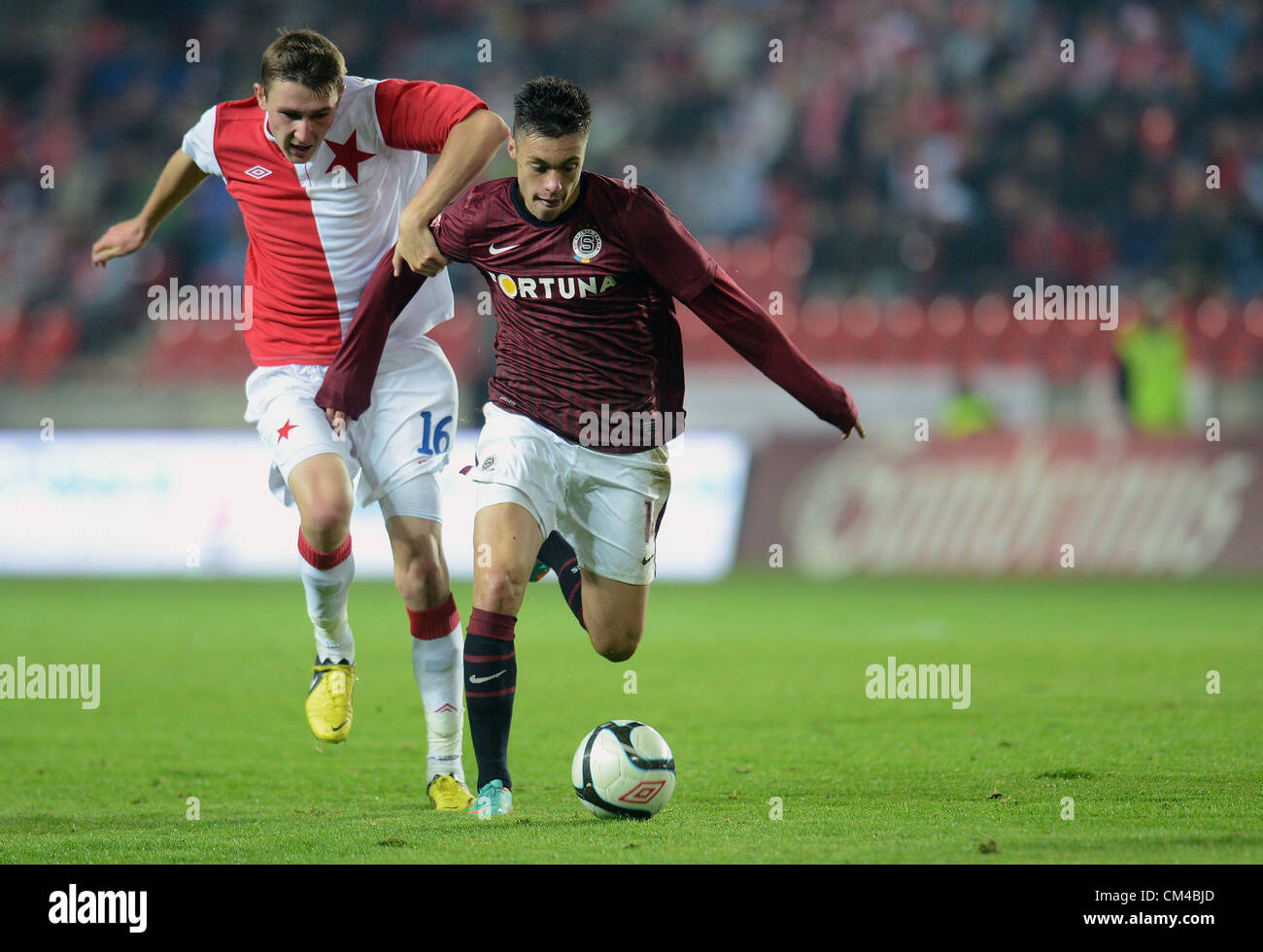 Czech soccer league, 9th round, Slavia Prague vs Sparta Prague on
