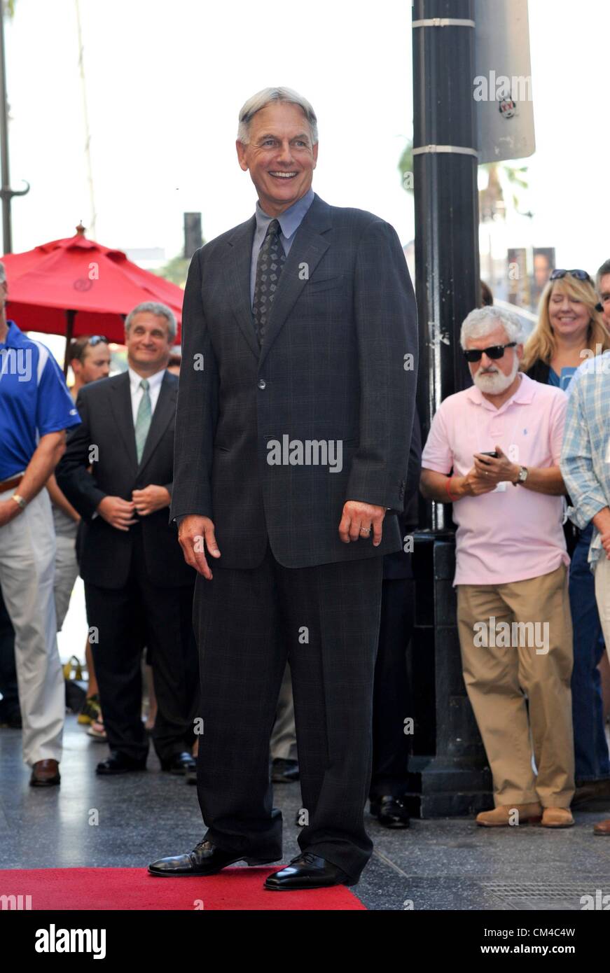 Mark Harmon at the induction ceremony for Star on the Hollywood Walk of Fame for Mark Harmon, Hollywood Boulevard, Los Angeles, CA October 1, 2012. Photo By: Elizabeth Goodenough/Everett Collection Stock Photo