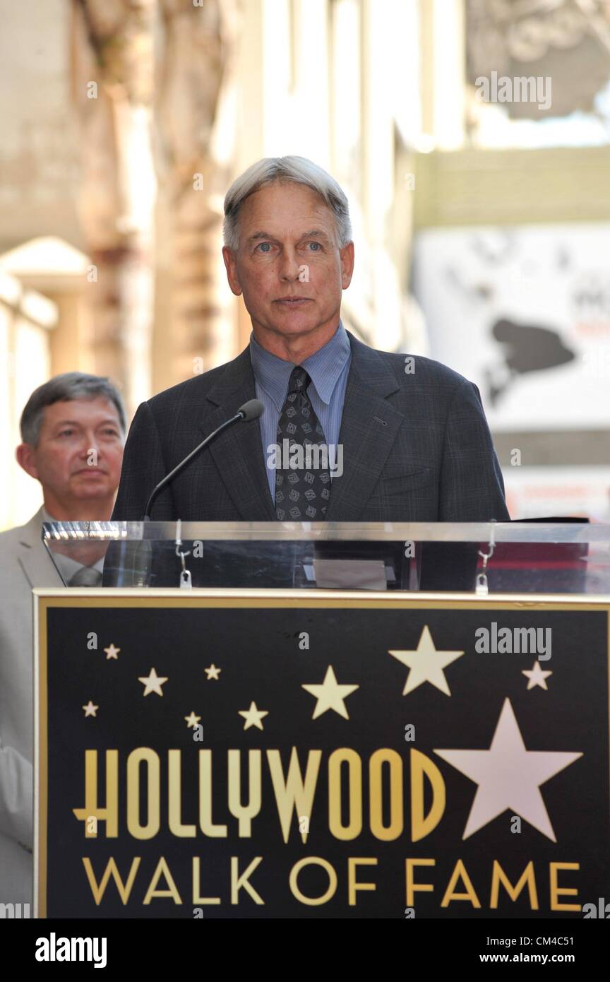 Mark Harmon at the induction ceremony for Star on the Hollywood Walk of Fame for Mark Harmon, Hollywood Boulevard, Los Angeles, CA October 1, 2012. Photo By: Elizabeth Goodenough/Everett Collection Stock Photo