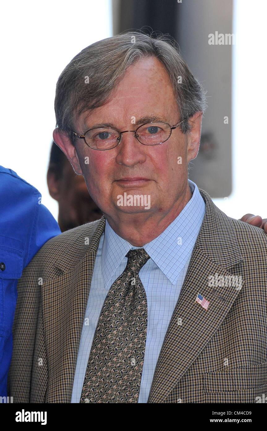 David McCallum at the induction ceremony for Star on the Hollywood Walk of Fame for Mark Harmon, Hollywood Boulevard, Los Angeles, CA October 1, 2012. Photo By: Michael Germana/Everett Collection/ Alamy live news. USA.  Stock Photo