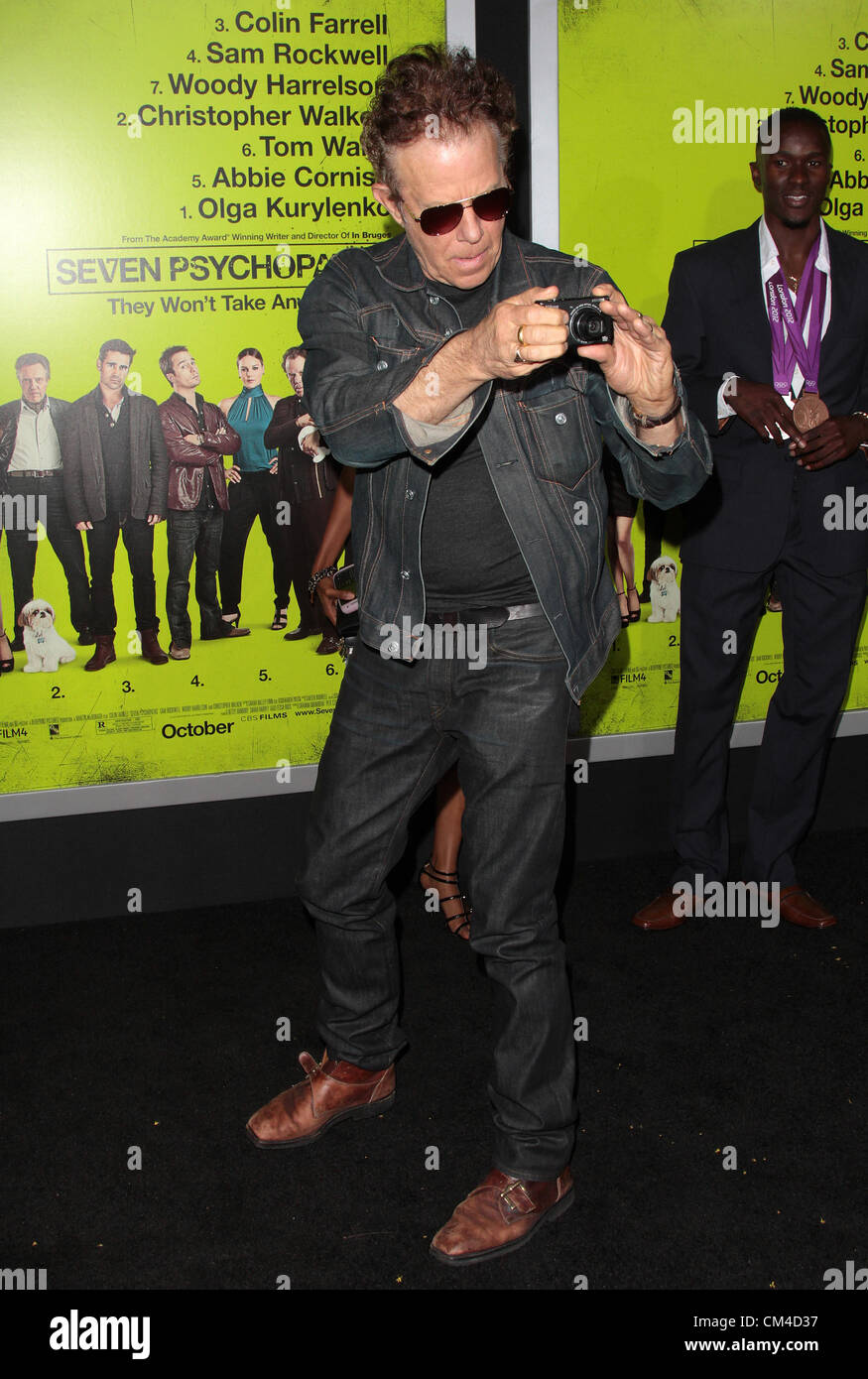 TOM WAITS SEVEN PSYCHOPATHS PREMIERE WESTWOOD CALIFORNIA USA 01 October 2012 Stock Photo