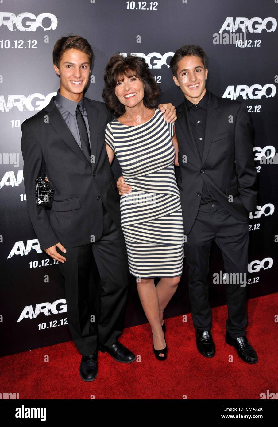 Adrienne Barbeau, sons at arrivals for ARGO Premiere, The Academy of Motion Pictures Arts and Sciences  (AMPAS), Beverly Hills, CA October 4, 2012. Photo By: Elizabeth Goodenough/Everett Collection Stock Photo