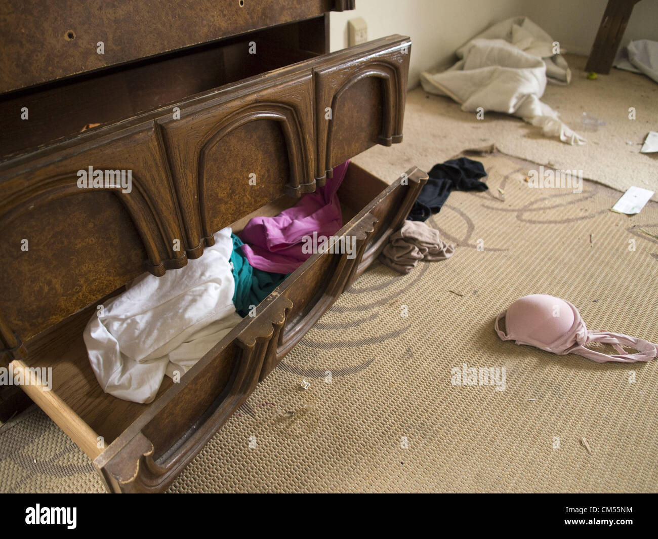 Bra on floor messy hi-res stock photography and images - Alamy