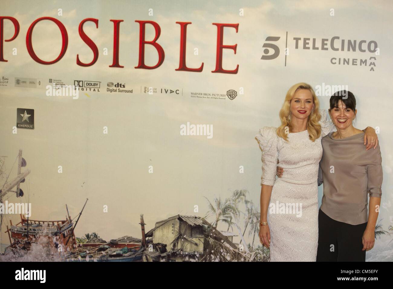 Oct. 8, 2012 - Madrid, Spain - Australian Actress Naomi Watts and Maria