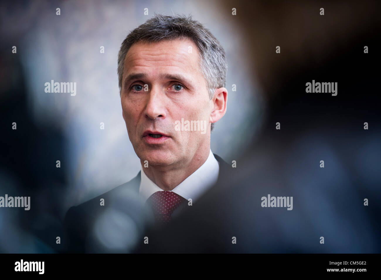 Oslo, Norway. 09/10/2012. Prime minister Jens Stoltenberg appear at the