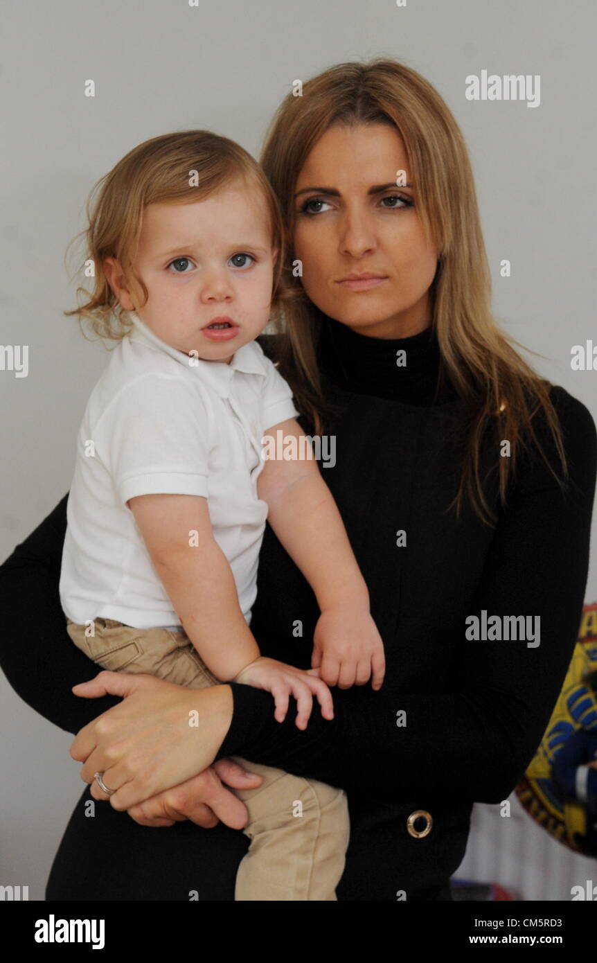 Thursday 11 October 2012 Pictured: Nina Rees with her son, 2 year old ...