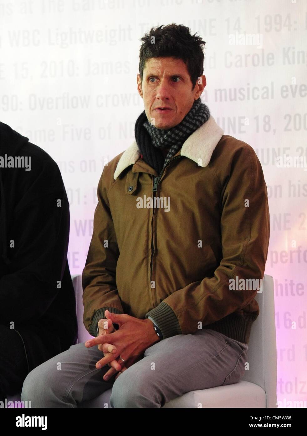 Oct. 11, 2012 - New York, New York, U.S. - Beastie Boys' MIKE D looks on as Madison Square Garden celebrates great moments in the Arena's more than 130 year history with an event on Thursday at Madison Square Park, the location of the original and second Garden arenas. (Credit Image: © Bryan Smith/ZUMAPRESS.com) Stock Photo