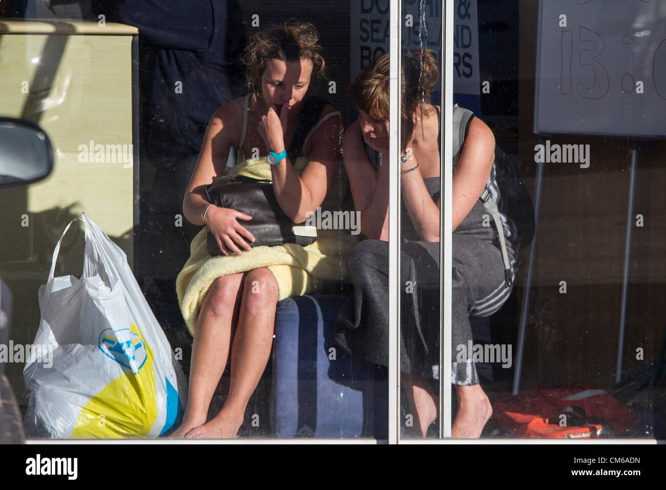 CAPE TOWN, SOUTH AFRICA – OCTOBER 13: Survivors of the capsized charter ...