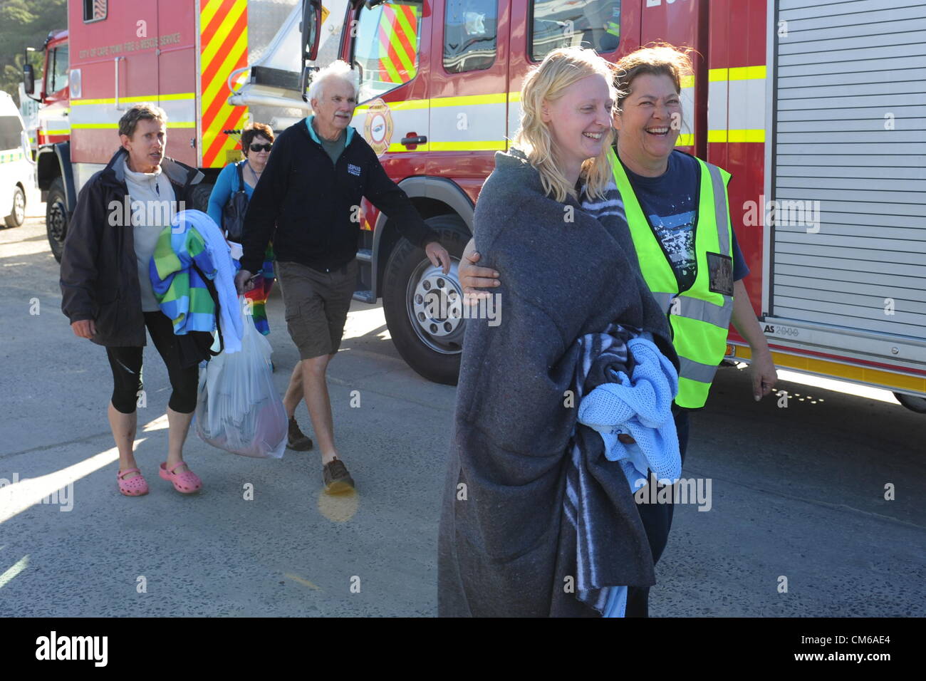 CAPE TOWN, SOUTH AFRICA – OCTOBER 13: Survivors of the capsized charter ...