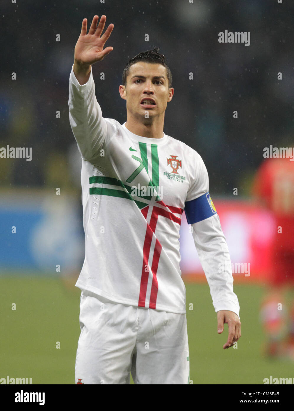 Oct. 12, 2012 - Moscow, Russia - October 12,2012. Moscow,Russia. World Cup Qualifying 2014. Russia vs Portugal...Pictured: Portugal's national team forward Ronaldo #7  (Credit Image: © Nata Nechaeva/PhotoXpress/ZUMAPRESS.com) Stock Photo