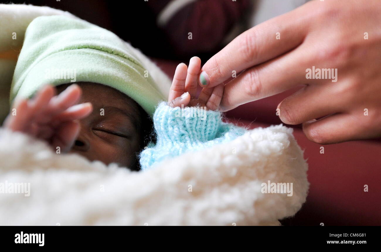 JOHANNESBURG, SOUTH AFRICA A baby sleeps at the Cotlands Baby