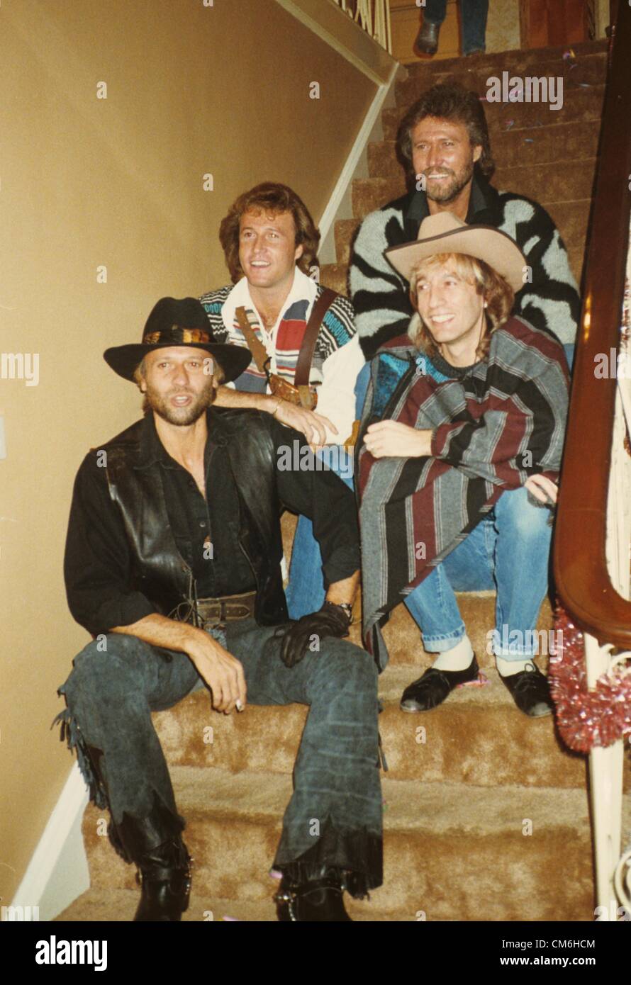 ANDY GIBB with Bee Gees.f6566.Supplied by   Photos, inc.(Credit Image: © Supplied By Globe Photos, Inc/Globe Photos/ZUMAPRESS.com) Stock Photo