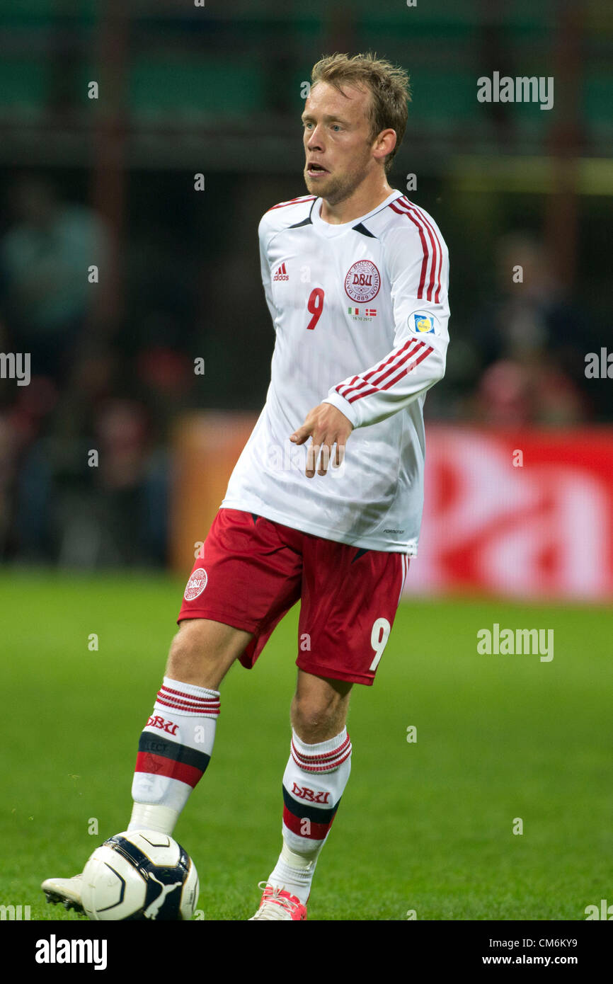 Michael Krohn-Dehli (DEN), OCTOBER 16, 2012 - Football / Soccer : FIFA  World Cup Brazil 2014 Qualifier European Zone Group B match between Italy  3-1 Denmark at Stadio Giuseppe Meazza in Milan,