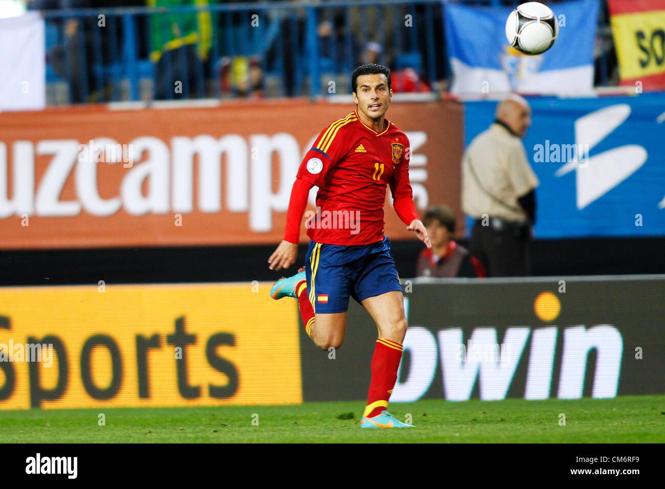 Pedro Rodriguez (ESP), OCTOBER 16, 2012 - Football / Soccer : FIFA World Cup Brazil 2014 Qualifier European Zone Group I match between Spain 1-1 France at Estadio Vicente Calderon in Madrid, Spain. (Photo by D.Nakashima/AFLO) Stock Photo