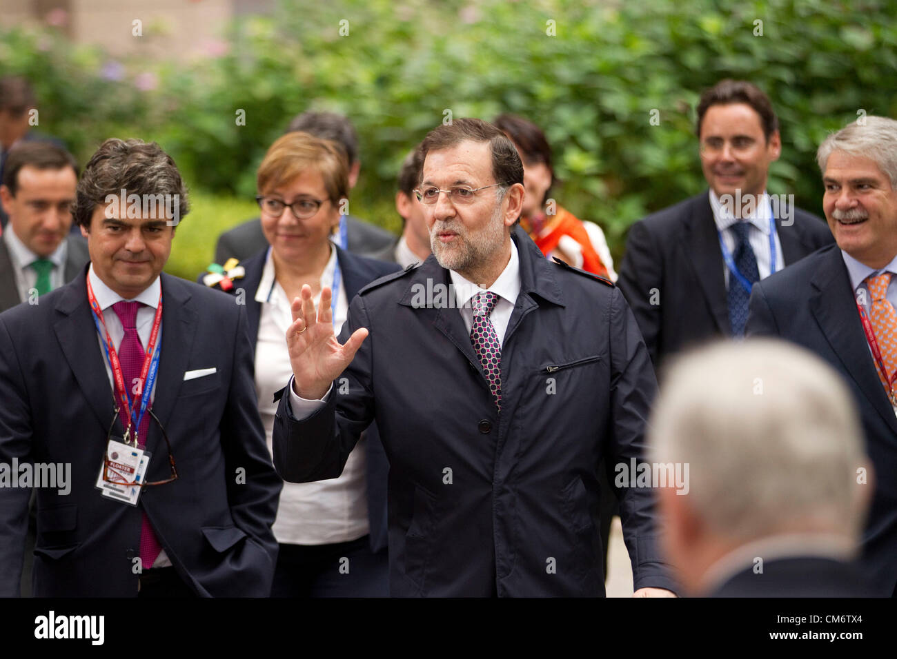 Brussels, Belgium. 18th October 2012. Mariano Rajoy Brey, Prime Minister of Spain arriving at the European Council meeting in Brussels, Justus Lipsius Building.  Photo:Jeff Gilbert. 18.10.2012. Brussels, Belgium. Credit:  Jeff Gilbert / Alamy Live News Stock Photo