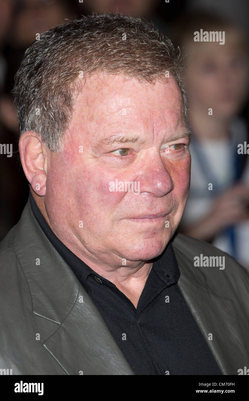London, England, UK. Friday, 19 October 2012. Actor William Shatner who played Captain James T Kirk in the original Star Trek series. Destination Star Trek London takes place at the ExCel Exhibition Centre in East London from 19-21 October 2012. Stars attending the opening photocall. Picture: Nick Savage/Alamy Live News Stock Photo
