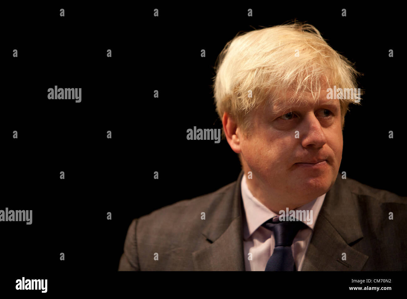 The Mayor of London, Boris Johnson speaks at Pimlico Academy announcing plans to make London a world leader in education. Stock Photo