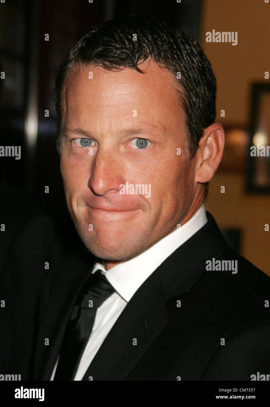 May 08, 2008 - New York, NY, U.S. - Cyclist LANCE ARMSTRONG at the Time's 100 Most Influential People in the World gala held at the Time Warner Center. (Credit Image: Nancy Kaszerman/ZUMAPRESS.com) Stock Photo