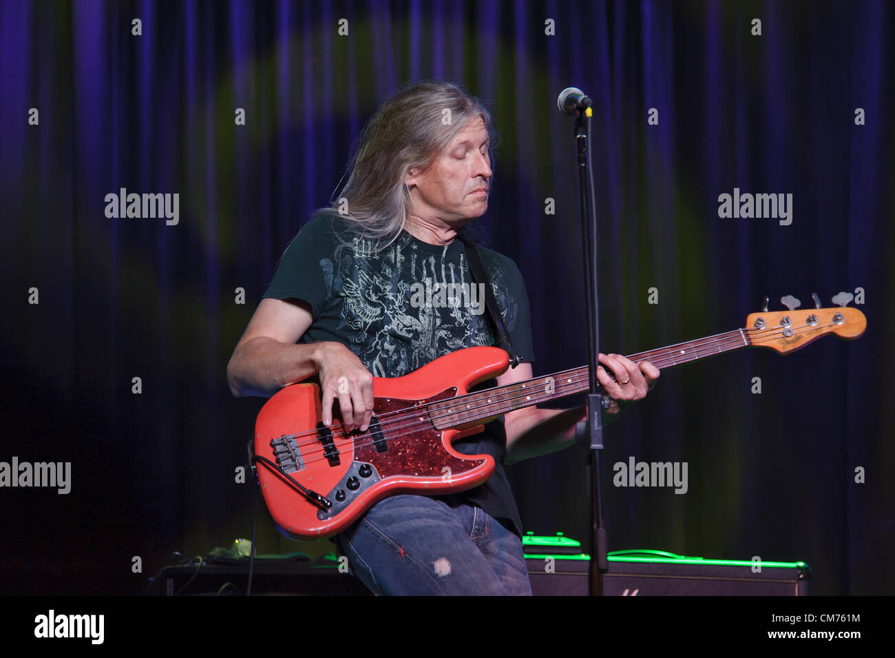 LINCOLN, CA – October 19: Randy Threet of Country rock band The Outlaws perform at Thunder Valley Casino Resort in Lincoln, California on October 19th, 2012 Stock Photo